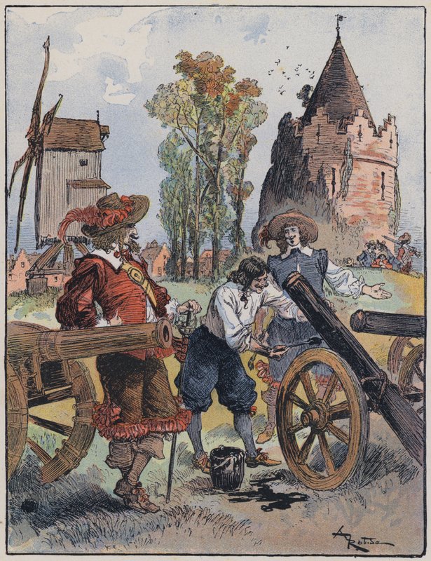 Illustrazione per Le Capitaine Bellormeau di A Robida da Albert Robida
