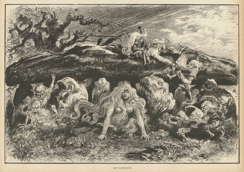 Korrigans, spiriti della leggenda bretone da Albert Robida