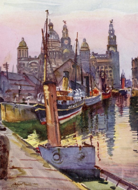 Liverpool, il Canning Dock da Albert Woods