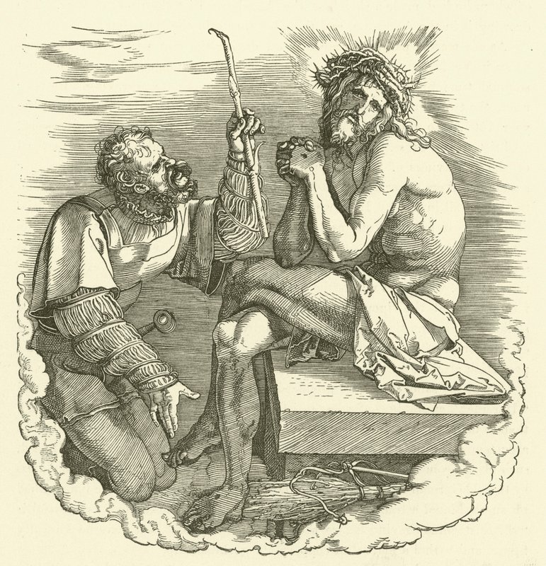 La derisione di Cristo (Cristo come Uomo dei Dolori deriso da un soldato) da Albrecht Dürer