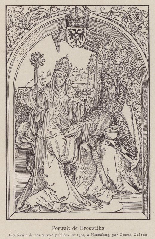 Hrotsvitha di Gandersheim da Albrecht (after) Durer or Duerer
