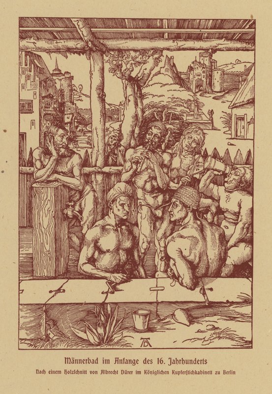 Bagni degli Uomini, inizio XVI secolo da Albrecht (after) Durer or Duerer