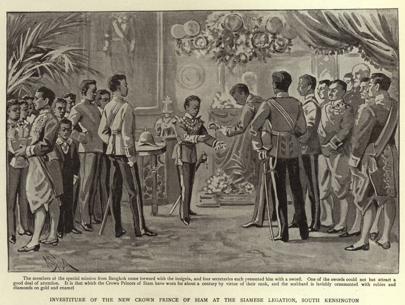 Investitura del nuovo principe ereditario del Siam alla legazione siamese, South Kensington da Alexander Stuart Boyd