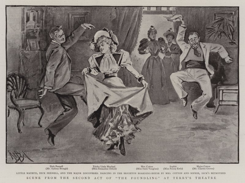 Scena dal secondo atto di The Foundling al Terry