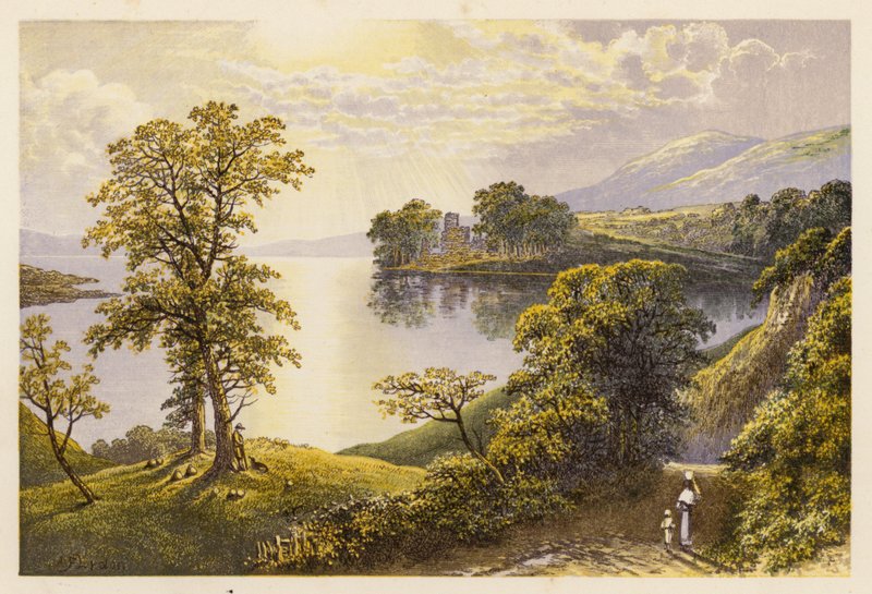 Paesaggio del Loch scozzese: Lochmaben da Alexander Francis (after) Lydon