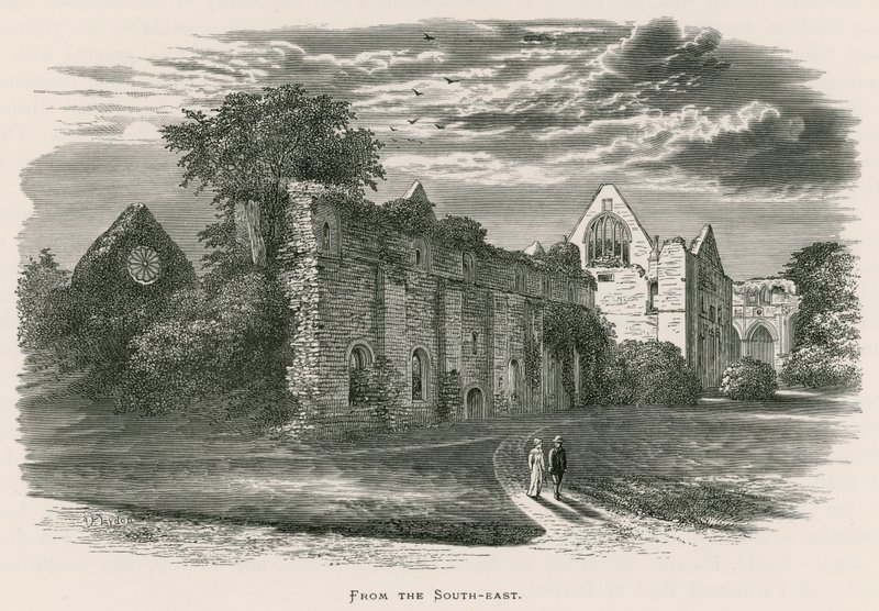 Abbazia di Dryburgh, da sud-est da Alexander Francis Lydon