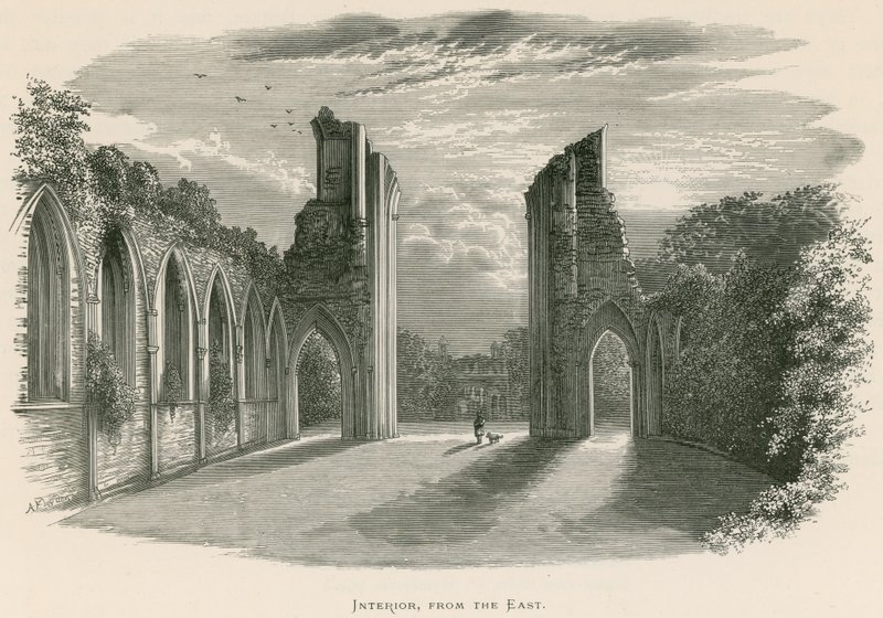 Abbazia di Glastonbury, interno, da est da Alexander Francis Lydon