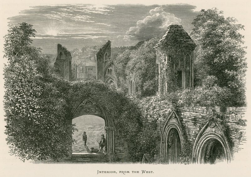 Abbazia di Glastonbury, interno, da ovest da Alexander Francis Lydon