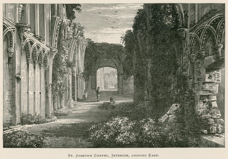 Abbazia di Glastonbury, Cappella di San Giuseppe, Interno, vista verso est da Alexander Francis Lydon
