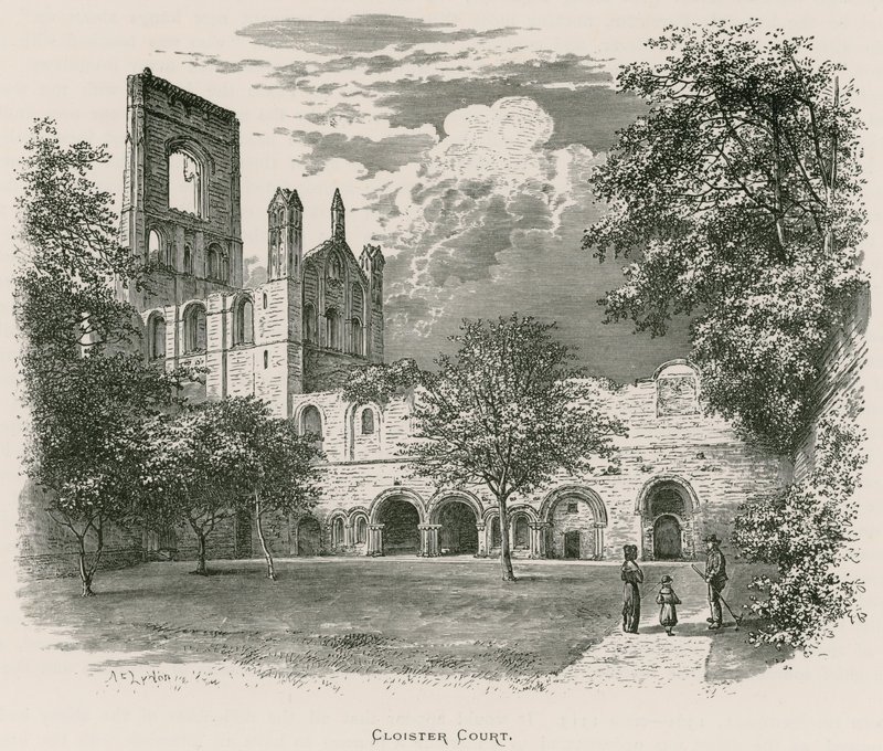 Abbazia di Kirkstall, Cortile del Chiostro da Alexander Francis Lydon