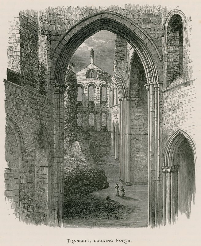 Abbazia di Kirkstall, transetto, vista a nord da Alexander Francis Lydon