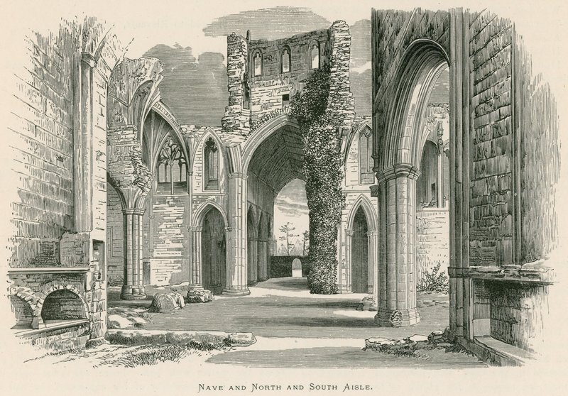 Abbazia di Melrose, Navata e Navate Nord e Sud da Alexander Francis Lydon