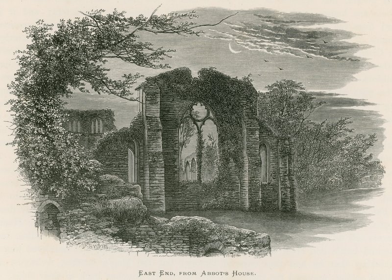Abbazia di Netley, lato est, dalla casa dell