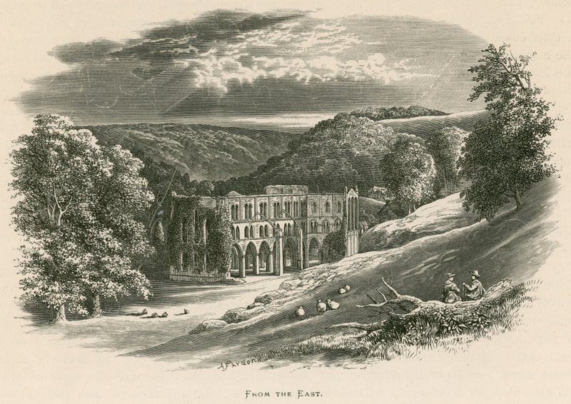 Abbazia di Rievaulx, da est da Alexander Francis Lydon