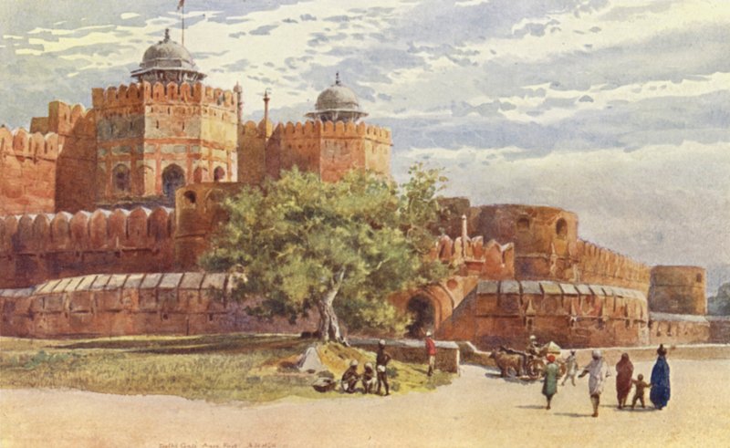 Forte di Agra, fuori dal Portale di Delhi da Alexander Henry Hallam Murray