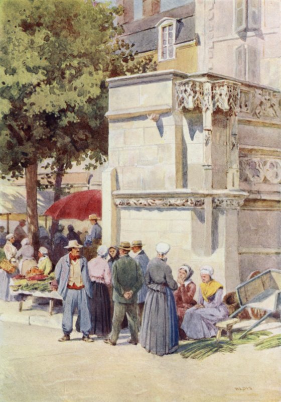 Blois, la Fontana di Luigi XII, nella Piazza del Mercato da Alexander Henry Hallam Murray