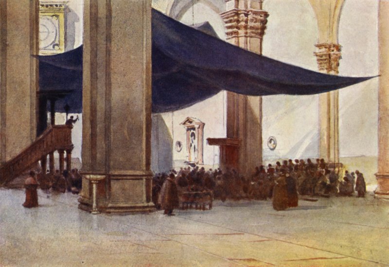 Firenze, interno del Duomo durante la predicazione quaresimale da Alexander Henry Hallam Murray