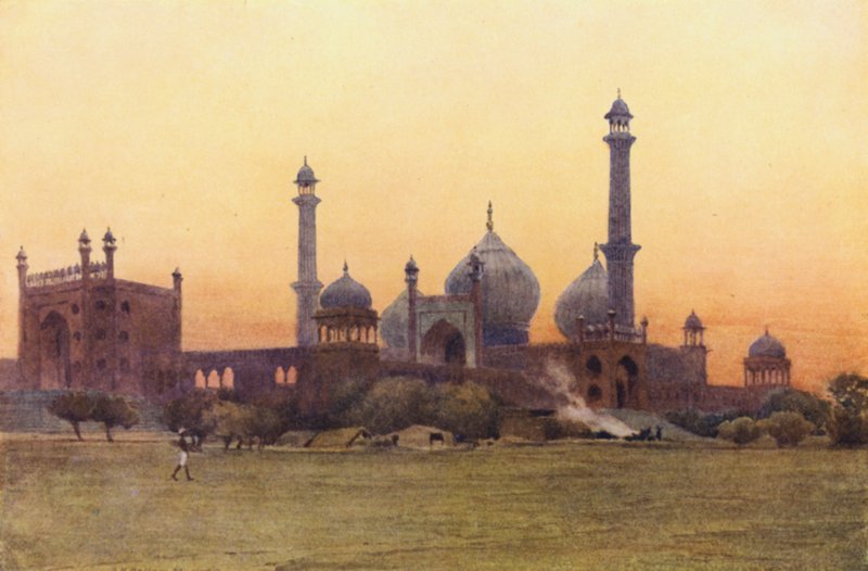 La Jumma Musjid, Delhi, al Tramonto da Alexander Henry Hallam Murray