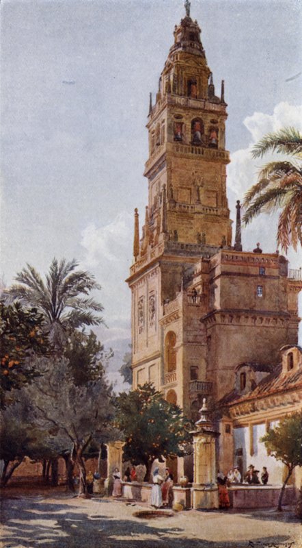 Il Cortile degli Aranci, Moschea di Cordova da Alexander Wallace Rimington