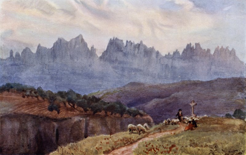 Le montagne di Monserrat da Manresa, vicino a Barcellona da Alexander Wallace Rimington
