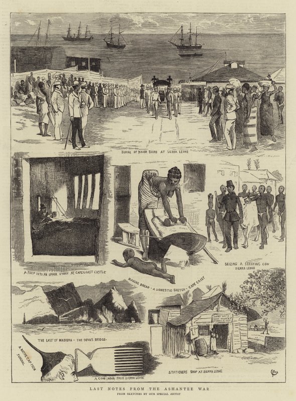 Ultime note dalla guerra degli Ashanti da Alfred Chantrey Corbould