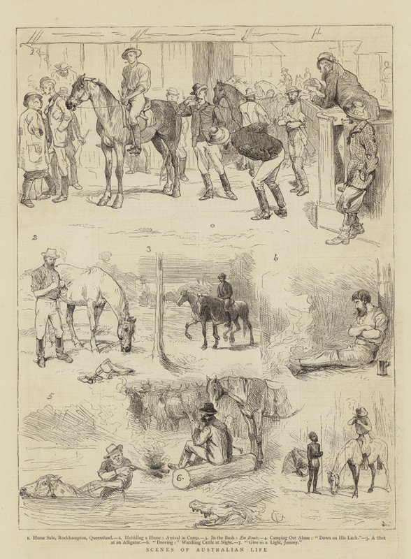 Scene di vita australiana da Alfred Chantrey Corbould