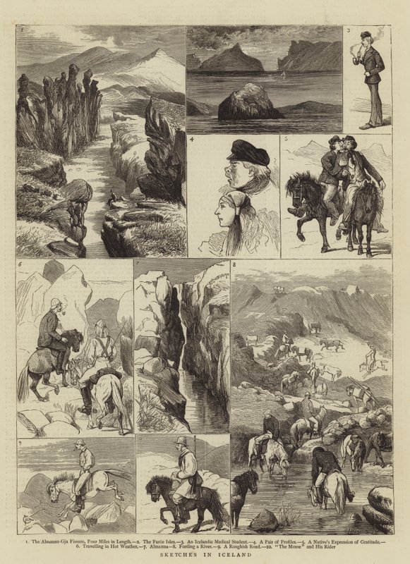 Schizzi in Islanda da Alfred Chantrey Corbould