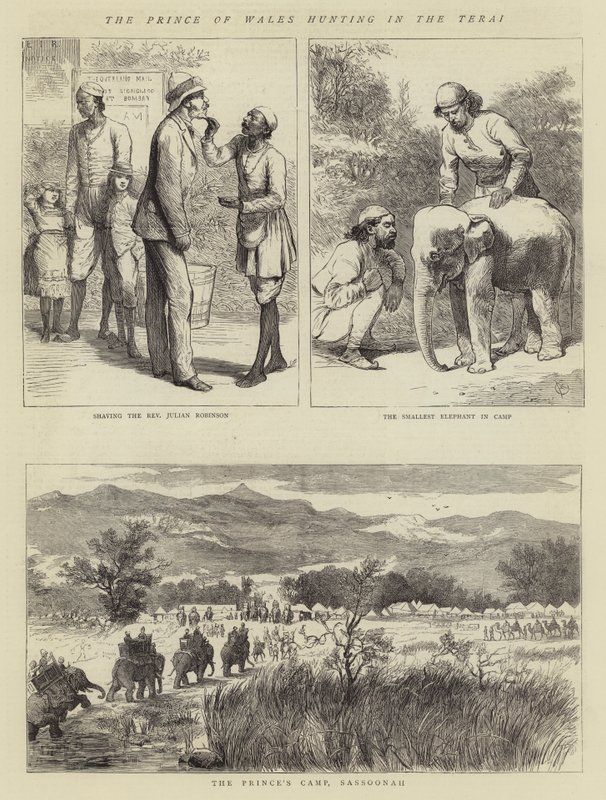 Il Principe di Galles a caccia nel Terai da Alfred Chantrey Corbould