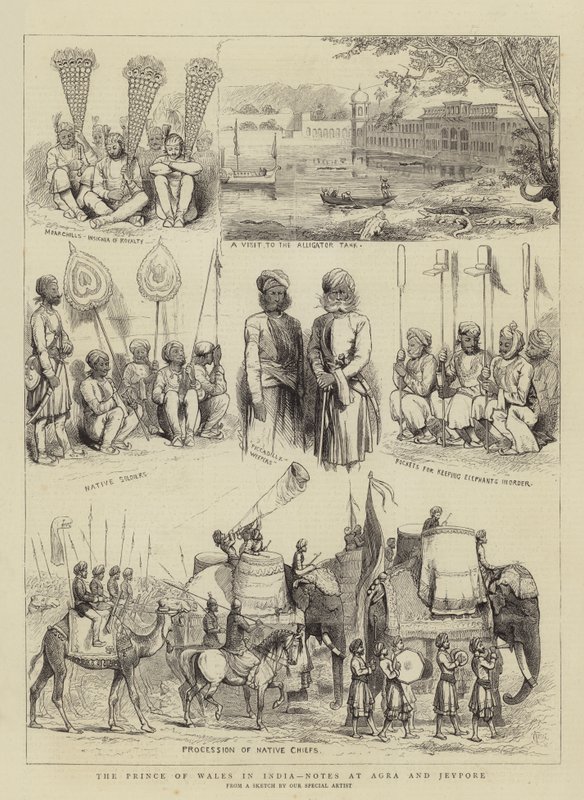 Il Principe di Galles in India, note ad Agra e Jeypore da Alfred Chantrey Corbould