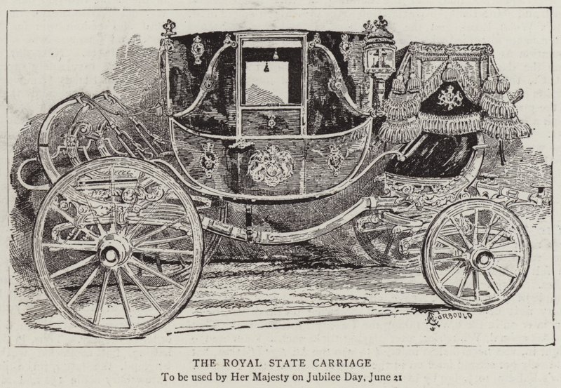 La carrozza reale di stato da Alfred Chantrey Corbould