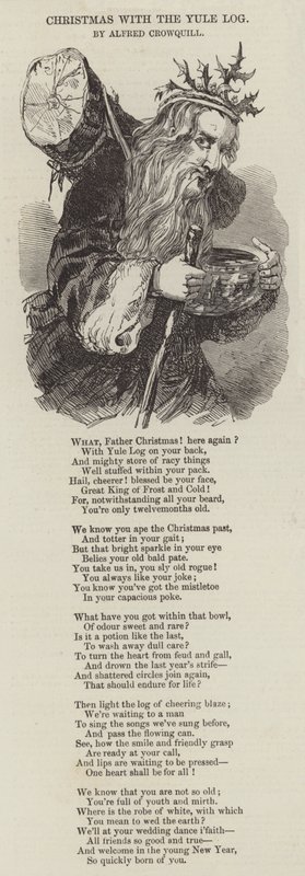 Natale con il ceppo di Yule da Alfred Crowquill