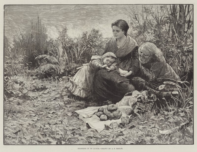 Pranzando da Alfred Edward Emslie