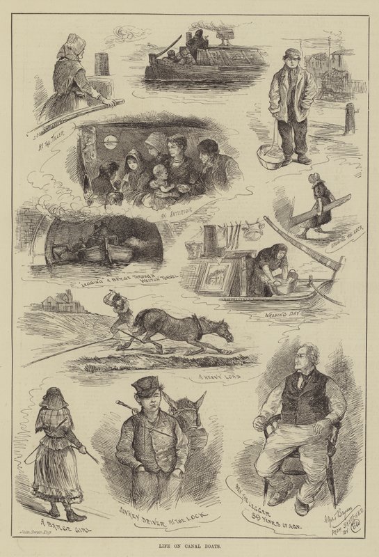 Vita sulle barche del canale da Alfred Gish Bryan