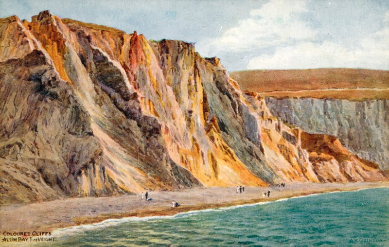 Scogliere colorate, Alum Bay, Isola di Wight da Alfred Robert Quinton