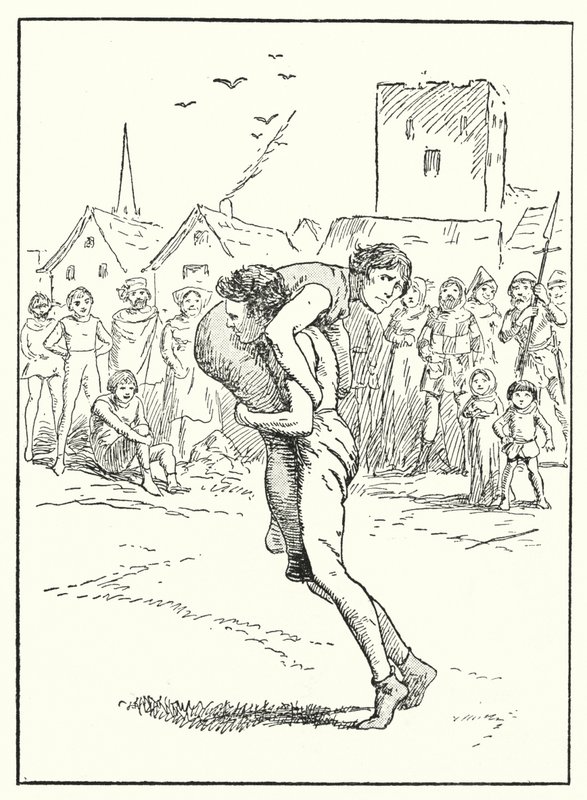 Merrie England: Una lotta di wrestling da Alfred (after) Pearse
