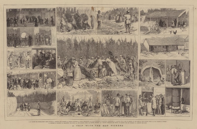 Un viaggio con i raccoglitori di luppolo da Alfred Chantrey Corbould