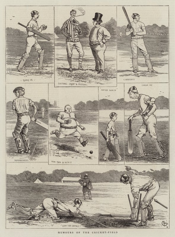 Umori del campo di cricket da Alfred Chantrey Corbould