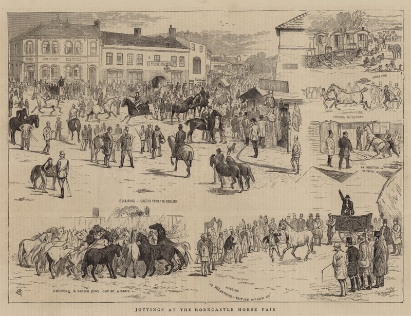 Appunti alla Fiera dei Cavalli di Horncastle da Alfred Chantrey Corbould