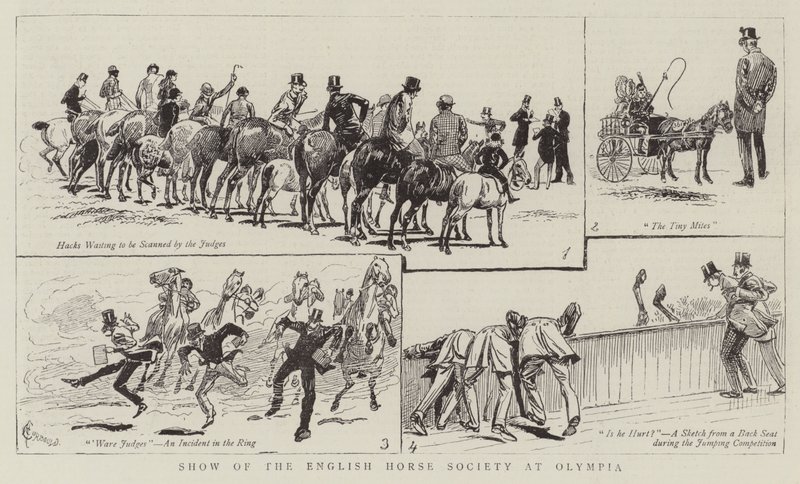 Mostra della Società del Cavallo Inglese a Olympia da Alfred Chantrey Corbould