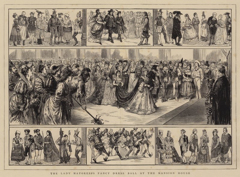 Ballo in maschera della Lady Mayoress alla Mansion House da Alfred Chantrey Corbould