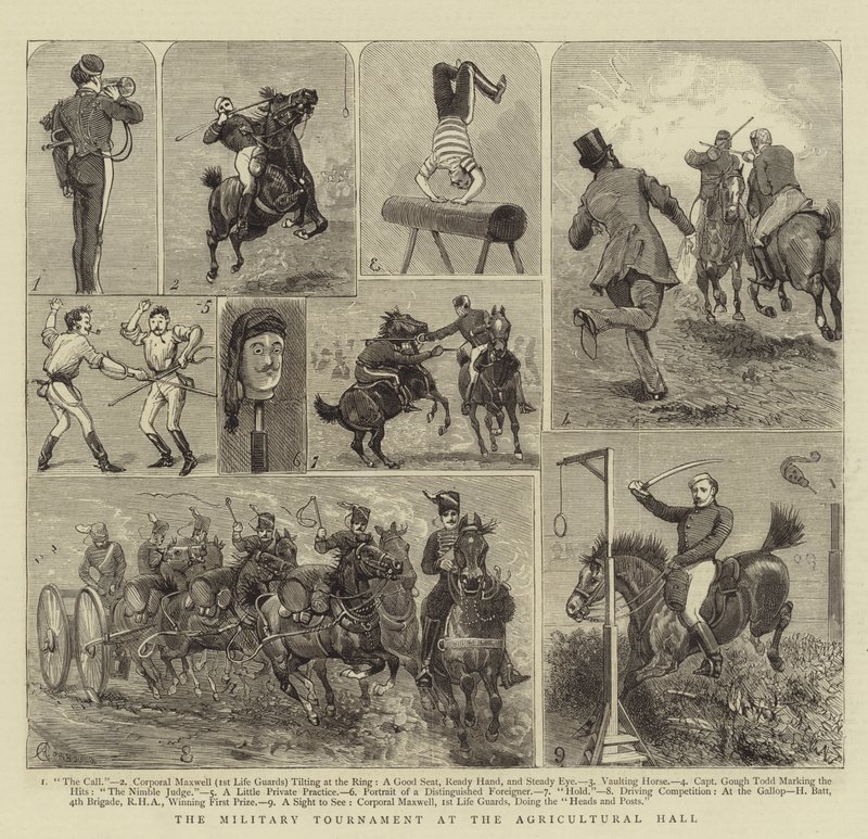 Il torneo militare alla Agricultural Hall da Alfred Chantrey Corbould