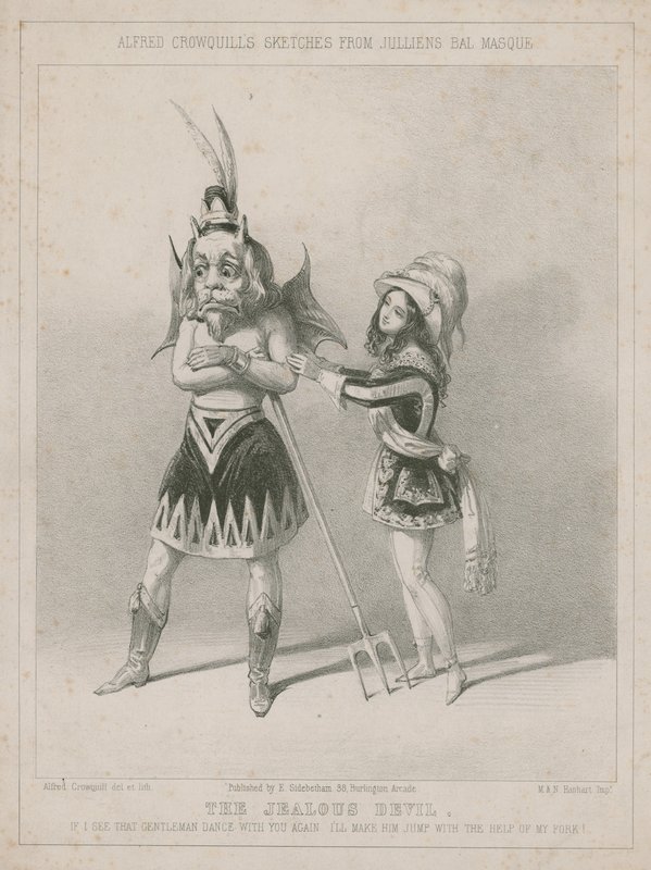 Schizzi di Alfred Crowquill dal bal masqué di Jullien: Il diavolo geloso da Alfred Crowquill