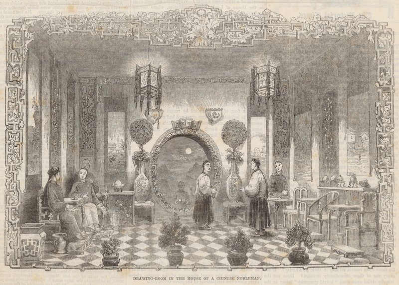 Salotto nella casa di un nobile cinese da Alfred Crowquill