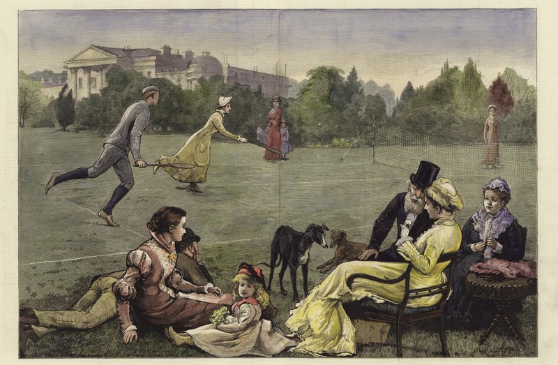 Tennis su prato da Alfred Edward Emslie