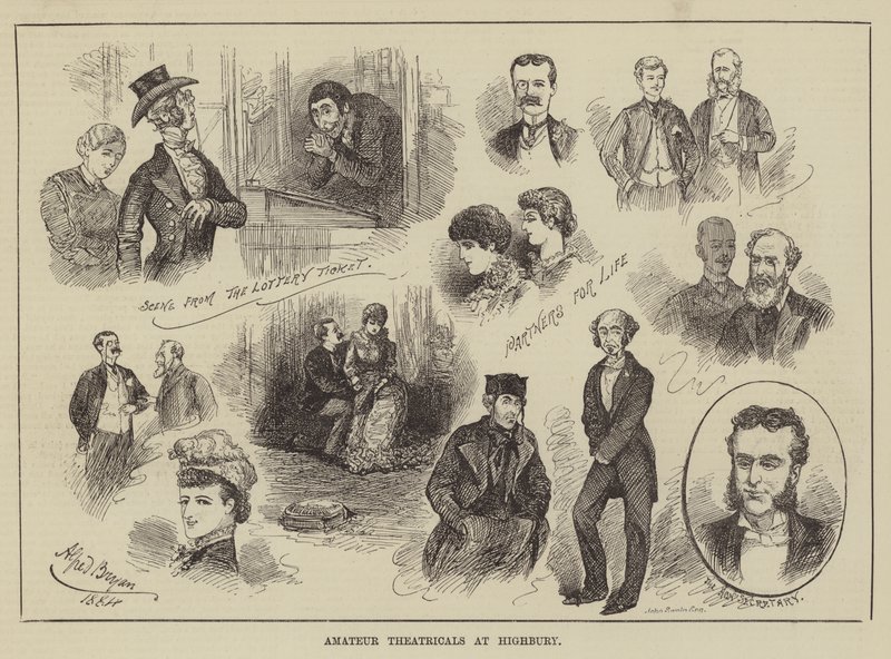 Teatrali amatoriali a Highbury da Alfred Gish Bryan
