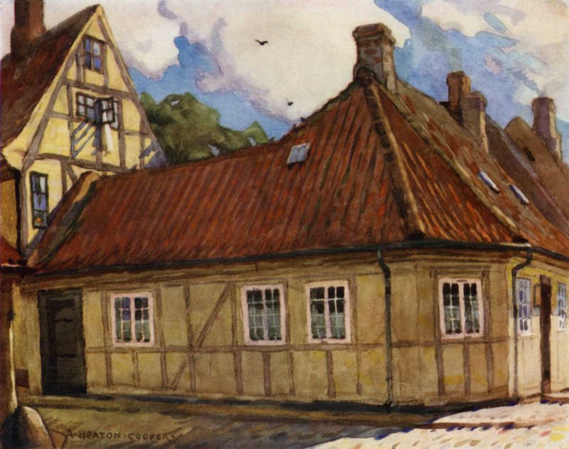 Danimarca: Odense, il luogo di nascita di Hans Andersen da Alfred Heaton Cooper