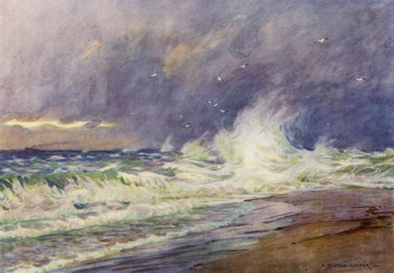 Danimarca: Lo Skaw, Incontro tra il Mare del Nord e il Kattegat da Alfred Heaton Cooper