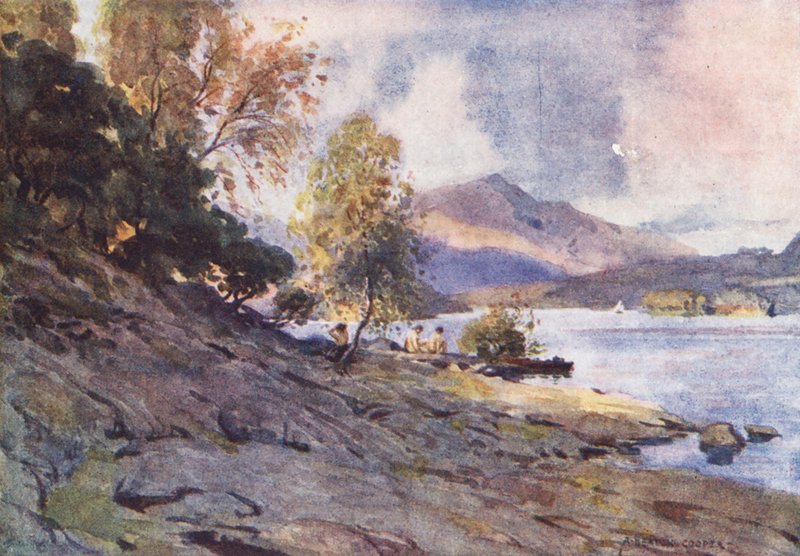 Distretto dei Laghi: Sulle rive di Derwentwater da Alfred Heaton Cooper