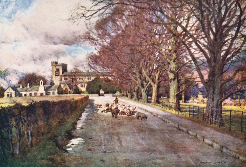 Distretto dei Laghi: Chiesa di Crosthwaite, Keswick da Alfred Heaton Cooper