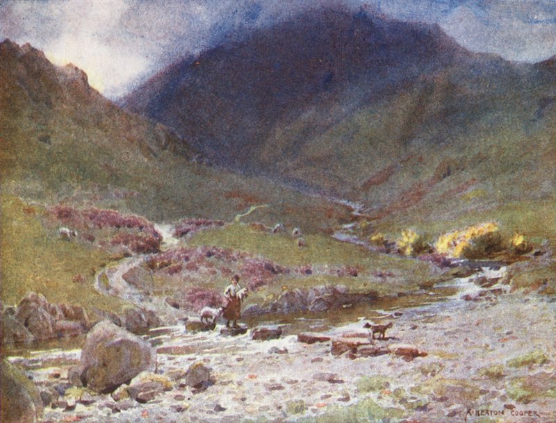 Distretto dei Laghi: Pietre di passaggio, Far Easedale, Grasmere da Alfred Heaton Cooper